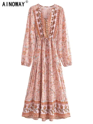 Robes Boheme Rose